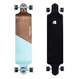 Retrospec Tidal Drop Down Longboard - 41in Adult Skateboard with 9-Ply Canadian Maple Deck, ABEC-9 Bearings & 85A PU Wheels for Cruising & Downhill - Extra Wide Stable Design