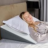 Kolbs Bed Wedge Pillow Chic Jacquard Cover for Sleeping and Acid Reflux, Heartburn (Standard Width 7.5" Height)