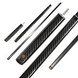 EAGLEKING 49" Carbon Fiber Jump Cue Stick, 1/3 Joint Professional Billiard Jump Cue with Carbon Electric Break Head for Pool/Black 8 & 9 Balls