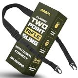Traditional Two Point Rifle Sling Strap - Gun Sling with Metal Hook for Outdoor, Hunting, Airsoft, Paintball & Training Tactical 2 Point Easy Attach, Adjustable Gun Shoulder Strap