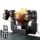 ZXMOTO Table Tennis Robot Dual Head Automatic Ping Pong Ball Training Machine with 9 Kinds Spin Balls