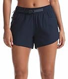 Rrosseyz Women’s Hiking Shorts with Pockets Quick Dry Stretch Workout Shorts for Outdoor Casual and Travel(Dark Blue,L)