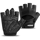 HOZMOZ Ventilated Weight Lifting Gloves, Thick Padded Gym Gloves for Women Men, Workout Gloves with Full Palm Protection & Grip & Shock Absorption Fitness Training Exercise Gloves