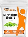 BulkSupplements.com Soy Protein Isolate Powder - 500g (Pack of 1) | Sports Nutrition Support: Gluten Free, 30g per Serving, (500g (1.1 lbs))