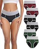 Leakproof Incontinence Underwear for Women, Washable Reusable Cotton Briefs with Heavy Absorbency 50–200ml, Bladder Control Panties for Postpartum, Menopause, Daily and Overnight Use 6 Pack (Large)