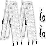 MAXIVAMN Loading Ramps for Pickup Trucks, 7.5 ft Aluminum ATV Ramps, 2 Pack