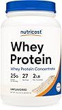Nutricost Whey Protein Concentrate (Unflavored) 2LBS - Gluten Free & Non-GMO