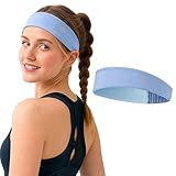 Women's Fashion Double Color Sports Headband Quick-Drying Cooling Sweatband Moisture Wicking Non Slip Exercise Sweat Band for Women Workout Running Tennis Yoga Fitness