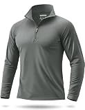 Boladeci Swim Shirts for Men UPF 50 Uv Protection Clothing Shirts for Men Quarter Zip Pullover Golf Grey Pullover Hoodie Mens Long Sleeve Shirts Lightweight Workout Tennis Men's Tennis Clothing Tops
