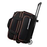 2 Bowling ball Bag with Wheels & Shoe Compartment Fits Up to Men’s 16