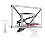 Silverback NXT 54" Wall Mounted Basketball Hoop, Adjustable Height from 7.5’ to 10’ Indoor / Outdoor Basketball Hoop with QuickPlay Design, White, Alloy Steel