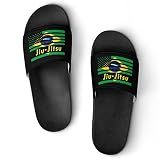 Brazilian Jiu-Jitsu American Flag Home Slippers Non-Slip House Slippers PVC Shower Slippers Sandals for Men Women 42 (260mm)