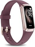 ZKSSGY Fitness Tracker with 24/7 Heart Rate Blood Oxygen Sleep Monitor,Activity Tracker with 1.1" AMOLED Touch Color Screen, Multiple Sport Modes Step Counter,IP68 Waterproof for Women Men (Wine Red)