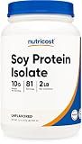 Nutricost Soy Protein Isolate Powder (Unflavored) 2LB