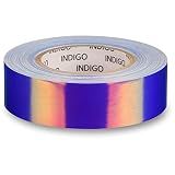 DRUNA Decorative Adhesive Tape Roll for Rhythmic Gymnastics Hoops and Clubs | Mirror Effect | 20mm x 14m (Blue-Violet)