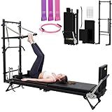 BIOCOR 3.0MAX Pilates Reformer with Attachable Tower, Pilates Machine with Tower, Pilates Ring Circle & Headrest, Jumpboard, Dual Resistance Springs, Pilates Equipment for Home Workout, up to 500 lbs