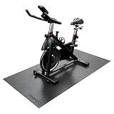 Cybstrax Treadmill Mat, Bike Trainer Mat for Stationary Spin Bike, 72" x 36" Non Slip Exercise Equipment Mat for Bike, Treadmill, Elliptical, Yoga - Workout Floor Protector for Carpet Or Hardwood
