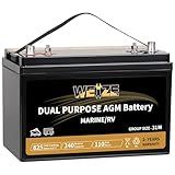 Weize BCI Group 31M Dual Purpose AGM Battery, 240RC 825CCA 12V 110AH Starter & Deep Cycle Sealed Marine & RV Battery