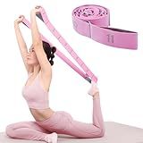 Xensamy 11 Loops Stretching band - Yoga, Pilates, Ballet Stretching Band for Flexibility, Leg Stretching, and Exercise - Stretching equipment for Dance and Fitness (11 Grids-Pink)
