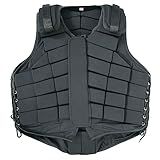 HILASON Adult Unisex Equestrian Safety Vest, Black, X-Large