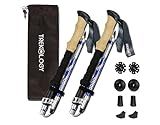 TREKOLOGY Trek-Z Collapsible Hiking & Trekking Poles - Balance Support for Seniors, Women, and Men, 2pc Per Set