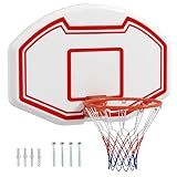 GYMAX Wall Mounted Basketball Hoop, 36" x 24" Shatterproof Backboard and 18 Inch Rim, Mini Basketball Hoop Indoor Outdoor for Home Door Youth Adults