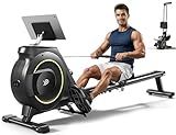 YPOO Rowing Machine for Home, 350LB 16-Level Magnetic Resistance Foldable