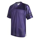 DEHANER Purple Rugby Jerseys for Men Women Dad Mom Workout Mesh Cool Tops Sports Game Athletic T-Shirt Training Outfits Black Stripe-Purple Jersey,Men Size Large