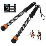 2 PCS Weighted Cordless Battle Ropes - Adjustable Resistance and Portable Ropeless Battle Ropes with Non Slip Handle - Low-Noise Exercise Rope for Instant Effective Workouts Anytime (Black)