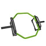 CAP Olympic Trap and Shrug Bar, Elevated Grip, Green, 500lb Capacity