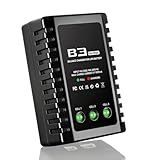 LiPo Battery Charger 2S-3S RC Balance Charger Compact Charger for 7.4-11.1V LiPo Batteries (Black)