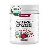 Snap Supplements Organic Beet Root Powder, Nitric Oxide Supplements for Men & Women, Beets, Pomegranate, B Vitamins & Red Spinach, Energy, Heart Health & Circulation Support, 30 Servings, Mixed Berry