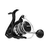 PENN Pursuit IV Inshore/Nearshore Spinning Fishing Reel, Size 5000, HT-100 Front Drag, Max of 20lb, 5 Sealed Stainless Steel Ball Bearing System, Built with Carbon Fiber Drag Washers, Black Silver