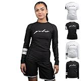 Gold BJJ Foundation Women's Rash Guard - No-Gi and Gi Jiu Jitsu Rashguard for Women (Long Sleeve, Black, M)