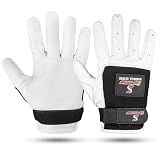 SIPRAS Handball Gloves Premium Leather Unpadded with Adjustable Wrist Strap (X-Small)