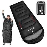 Sportneer 0 Degree Wearable Sleeping Bag for Adults & Kids – Walkable with Arm Zippers, Waterproof & Warm to 32°F, Compact for Camping, Stadiums, Travel, Backpacking & Car Use