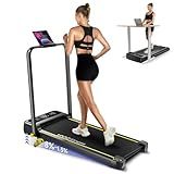 YPOO Foldable Treadmill with Incline, Walking Pad with Handle Bar 3 Level Incline, Portable Folding Treadmills for Home/Office 300 Lbs Capacity, Quiet Desk Treadmill with Remote Control & APP