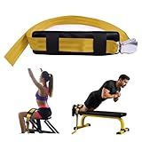 Padded Nordic Curl Bench Stabilizer Strap 66-Inch Adjustable Anchor Belt with Heavy-Duty Buckle for Lat Pulldown, Leg Extension, Dumbbell Press & Home Gym Training