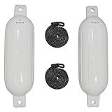 Extreme Max 3006.7372 BoatTector Inflatable Fender Value 2-Pack - 4.5" x 16", White