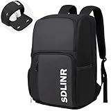 SDLINR Pickleball Bag Fits 4+ Paddles, Large Pickleball Backpack with Shoe Compartment and Fence Hook, Pickle ball Gifts for Men Women (Black)