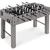 Best Choice Products Large 54 Inch Full-Size Foosball Table for Home, Game Room - Includes 2 Balls, 2 Cup Holders - Gray