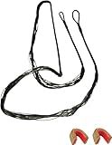 KESHES Dacron Bow String Replacement for Archery Recurve Traditional & Longbow Bows Bowstring - Sizes 12, 14, 16 Strands - Length Sizes 44-70 Inches, 2 Brass Nocks Included