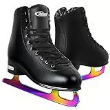 Nattork Color Plated Figure Skates for Man and Woman Excellence Stainless Steel Blades Ice Figure Skating with Enhanced Support Strength Performance and Ultimate Comfort