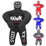 Hawk Sports 3ft Kids Grappling Dummy for MMA, Jiu-Jitsu Training - Pose, Strike, Throw - Black - Wrestling Dummy - MMA Training Equipment - Karate Stuff - Jiu Jitsu Equipment