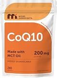 Micro Ingredients CoQ10 200mg Per Serving, 240 Softgels | Made with Coconut MCT Oil | Coenzyme Q10 (Ubiquinone) | Non-GMO