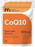Micro Ingredients CoQ10 200mg Per Serving, 240 Softgels | Made with Coconut MCT Oil | Coenzyme Q10 (Ubiquinone) | Non-GMO