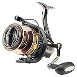 Big Game Surf Spinning Fishing Reel 8000/12000,20KG Drag Power Backlash-Free Bearings,Metal Reel Seat,Zinc Alloy Gear for Saltwater Inshore and Offshore Fishing (BG, 8000)