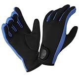 Micosuza Neoprene 1.5mm Five Finger Dive Gloves Blue Large