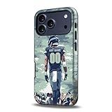 IKPYTREE Custom Football Phone Case for iPhone 17 Air 16E 16 15 14 13 12 11 Pro Max Plus XR X - Personal Name and Number - Seattle S Athletes on Heavyduty Back Cover