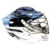 Cascade XRS Pro Lacrosse Helmet – Enhanced Vision, Superior Comfort & Custom Multi-Color Combos for Adult Players (Metallic Fade Navy/Gold Mask/White Chin)